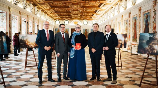 LH Anton Mattle, Kaufmännischer Direktor Dr. Markus Lutz, Künstlerische Direktorin Eva-Maria Sens, Musikalischer Leiter Ottavio Dantone, Bgm Johannes Anzengruber | © Amir Kaufmann
