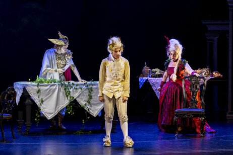 Pierre Gennaï (Mercurio), Sarah Hayashi (Meleagro), Silvia Porcellini (Atalanta) | © Birgit Gufler
