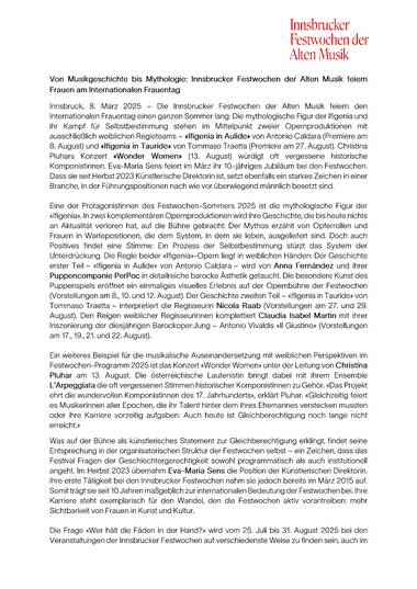 PM Internationaler Frauentag 2025