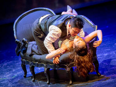 Semele Sonia Prina (Giove, oben), Francesca Aspromonte (Semele, unten);
© Innsbrucker Festwochen / Rupert Larl