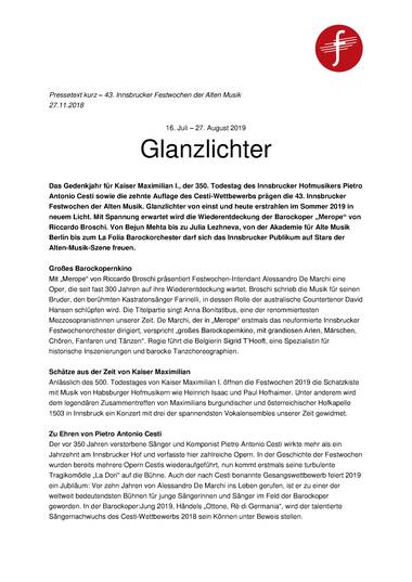 Programm 2019 - kurz