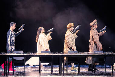 Yevhen Rakhmanin (Theodorus), Julie Goussot (Axinia), Joan Folqué (Gavust), Olivier Gourdy (Boris) & © Birgit Gufler © Birgit Gufler
