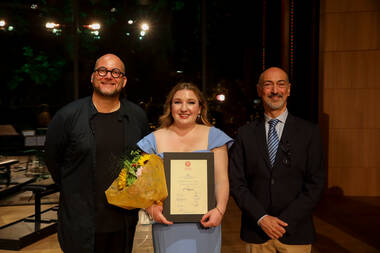 (v.l.) Sebastian Schwarz, Hannah De Priest, Alessandro De Marchi © Celina Friedrichs