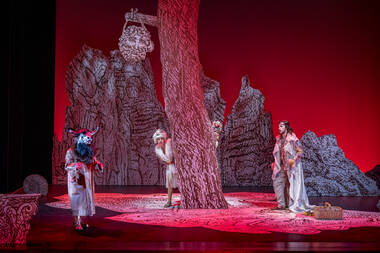 Nicolò Balducci, Chelsea Zurflüh (Licori), Eline Welle (Elpina) & Kieran White (Narete) © Birgit Gufler