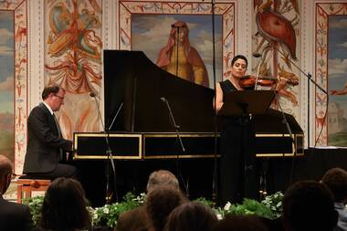 Leila Schayegh & Martin Zimmermann im Spanischen Saal von Schloss Ambras © Innsbrucker Festwochen / Celina Friedrichs