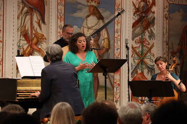 Stéphanie Varnerin & L’Astrée im Spanischen Saal von Schloss Ambras © Innsbrucker Festwochen / Celina Friedrichs