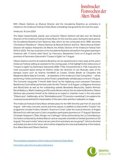 PM new Musical Director & orchestra in residence