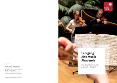 Folder Lehrgang Alte Musik Akademie