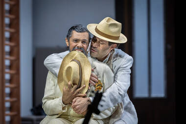 Bruno de Sà (Aminta) & Bejun Mehta (Licida) © Birgit Gufler (2) Bruno de Sà (Aminta) & Bejun Mehta (Licida) in «Olimpiade» © Birgit Gufler