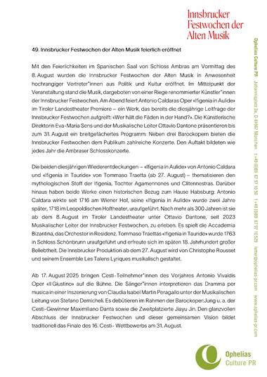 PM Eröffnung Innsbrucker Festwochen