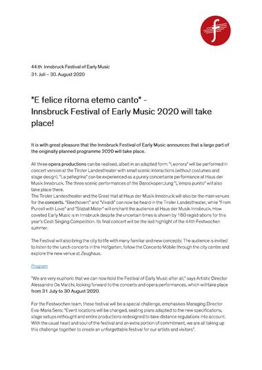 press release 10.06.2020 innsbruck festival will take place