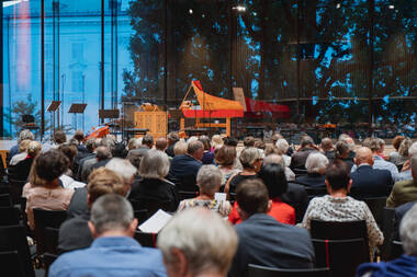 Ausverkaufter Großer Saal im Haus der Musik Innsbruck bei Stabat Mater © Michael Venier