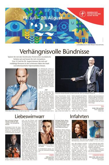 Beilage der Innsbrucker Festwochen 2022