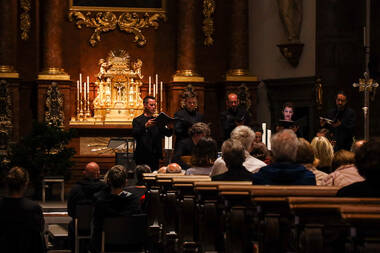 Cappella Mariana und Condé-sur-l’Escaut in der Jesuitenkirche © Innsbrucker Festwochen / Celina Friedrichs