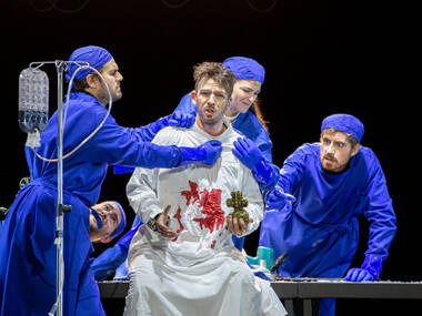 Sreten Manojlovic (Fedro), Joan Folqué (Gavust), Yevhen Rakhmanin (Theodorus), Julie Goussot (Axinia), Olivier Gourdy (Boris) &  © Birgit Gufler © Birgit Gufler