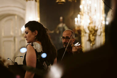 Amici cari Sophie Rennert mit Le Musiche Nove im Riesensaal der Hofburg Innsbruck © Felix Pirker