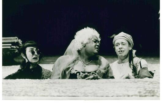 L'opera seria 1997 (v.l. Dominique Yisse, Curtis Rayam, Ralf Popken; Dirgent: Rene Jacobs) L'opera seria 1997 (v.l. Dominique Yisse, Curtis Rayam, Ralf Popken; Dirgent: Rene Jacobs), Foto: Rittershaus